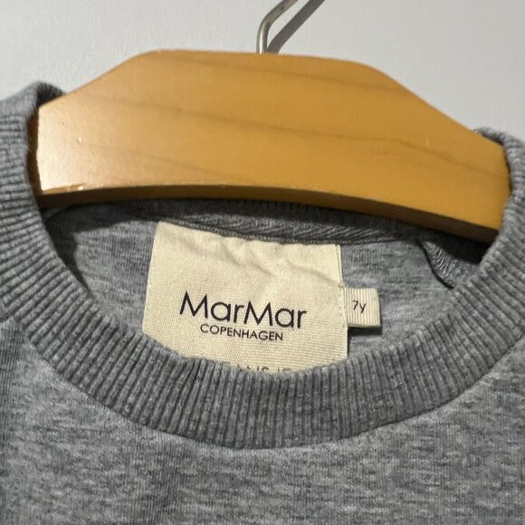 MarMar Red Logo Theos Sweatshirt Size 7 Crewneck  Grey Cotton Blend - Picture 5 of 7
